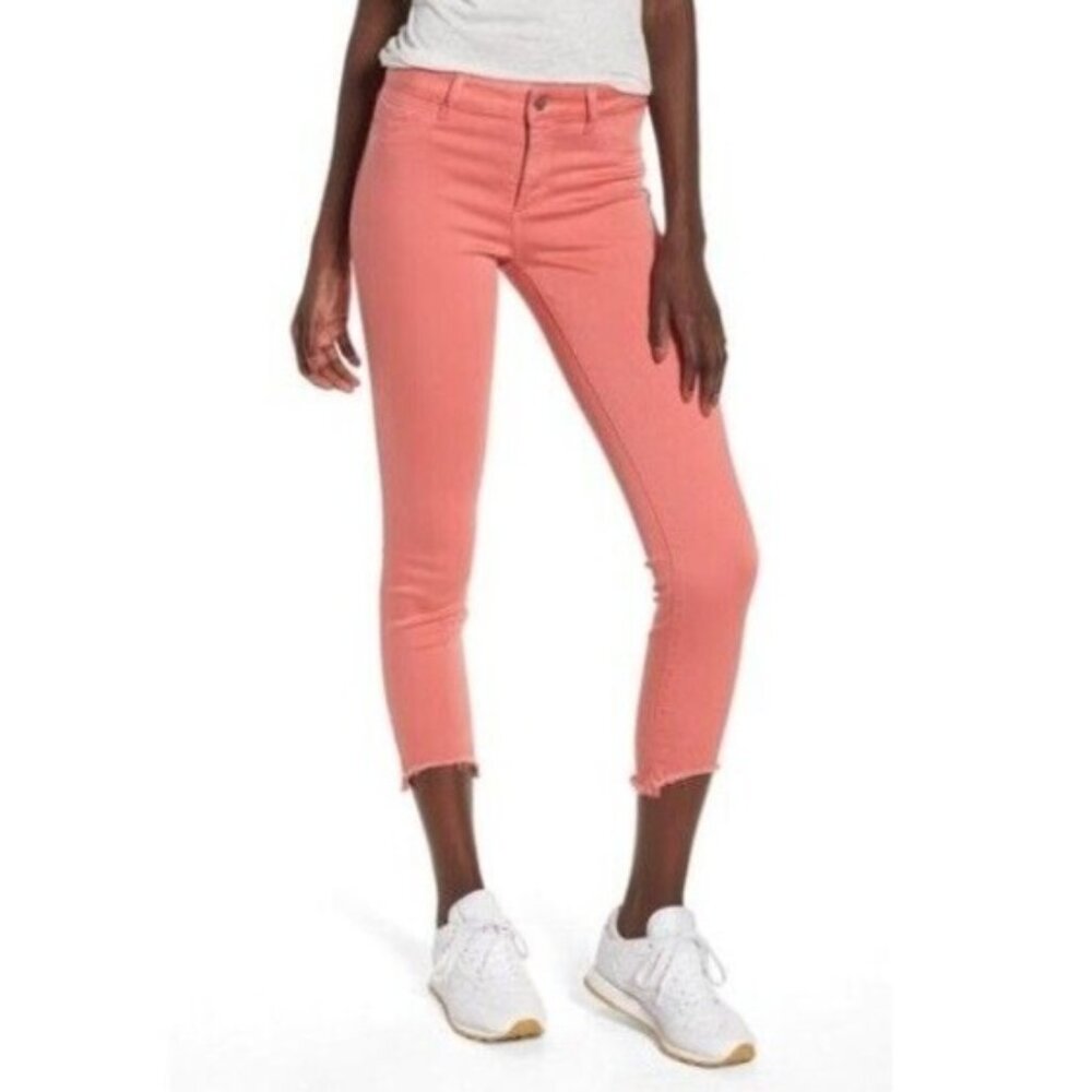 DL1961 Florence Instasculpt Cropped Jeans Size 31 Womens Sunset Wash Raw Hem